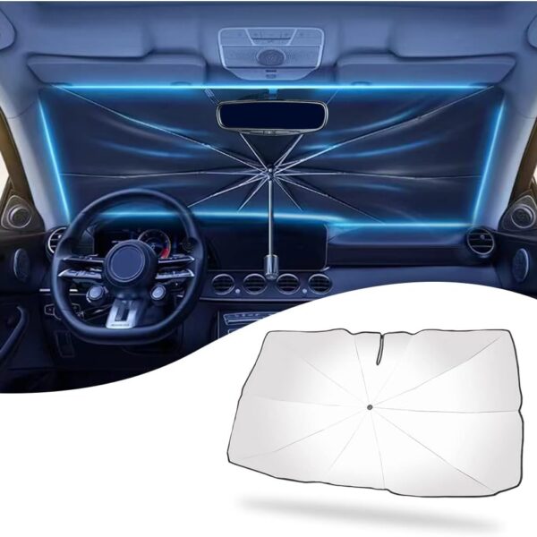 Open-Design Foldable Car Windshield Sunshade