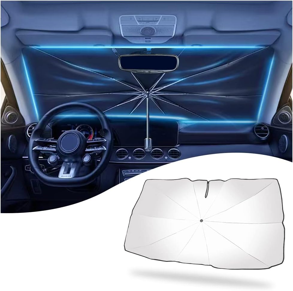Open-Design Foldable Car Windshield Sunshade