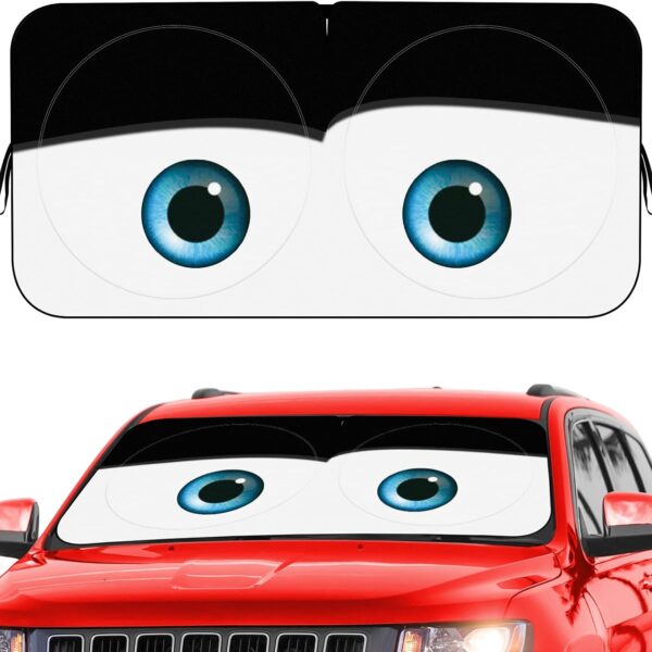 Big Eyes Pattern Car Sunshade with Blackout Coating