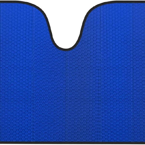 Blue Accordion-Style Car Sunshade