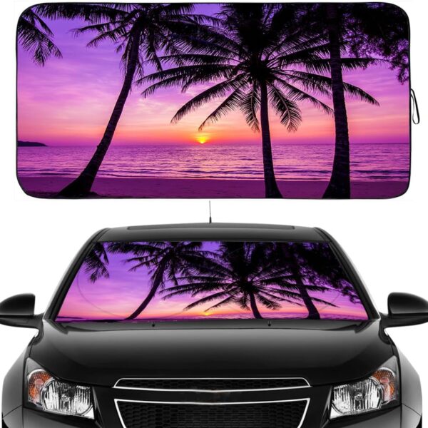 Foldable Car Sunshade with Fun Patterns