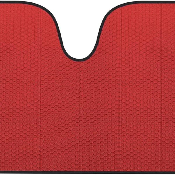 Red Accordion-Style Car Sunshade